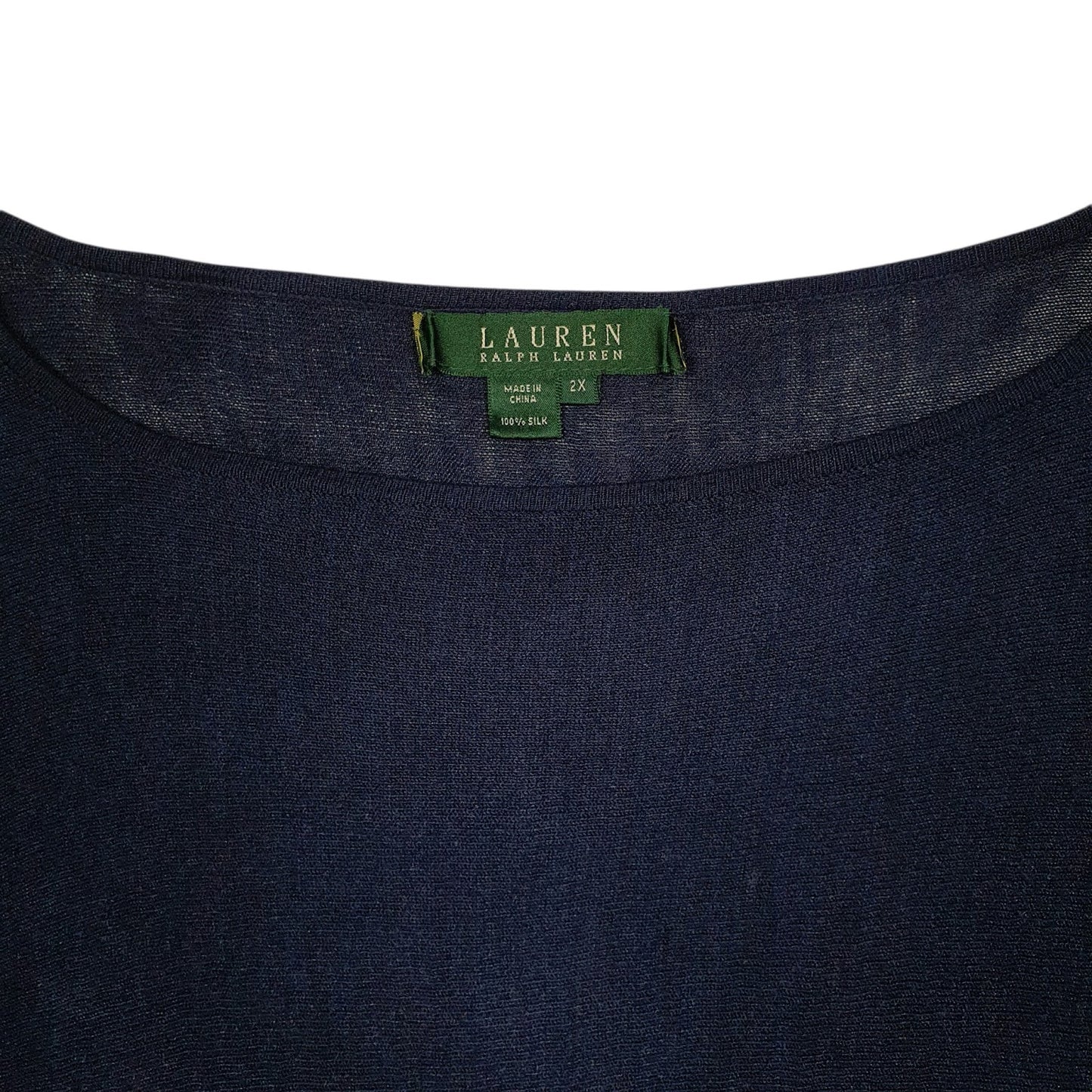 Womens Navy Ralph Lauren Lightweight Baggy Shoal Crewneck Jumper