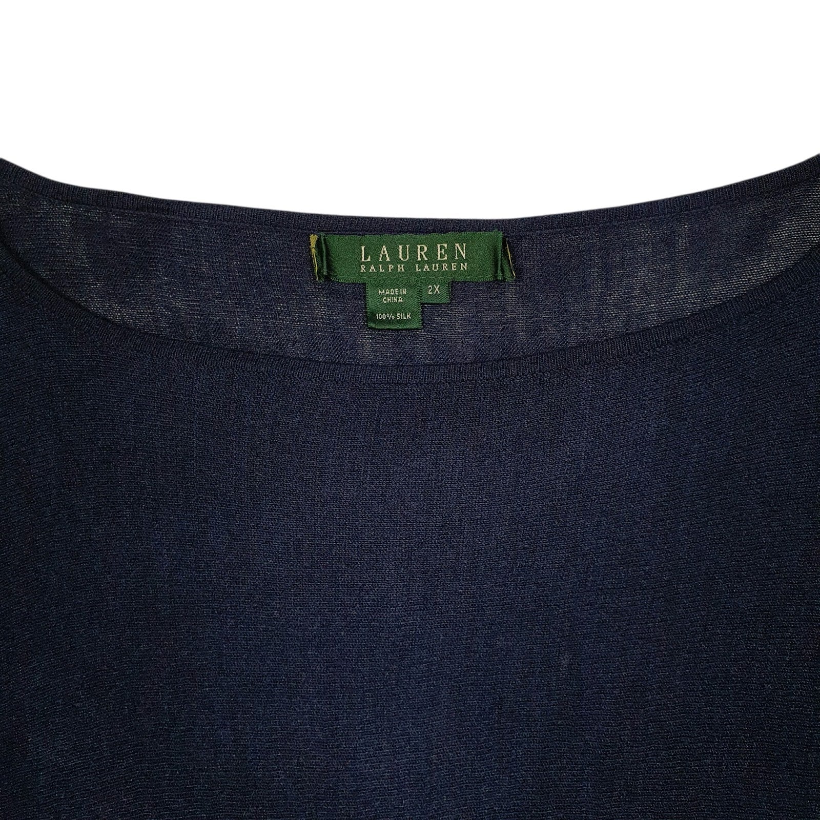 Womens Navy Ralph Lauren Lightweight Baggy Shoal Crewneck Jumper