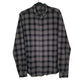 Mens Grey Only & Sons Thick Flannel Plaid Long Sleeve Shirt
