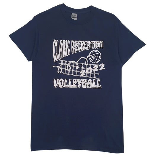 Mens Navy Gildan Clark Recreation Volleyball Short Sleeve T Shirt
