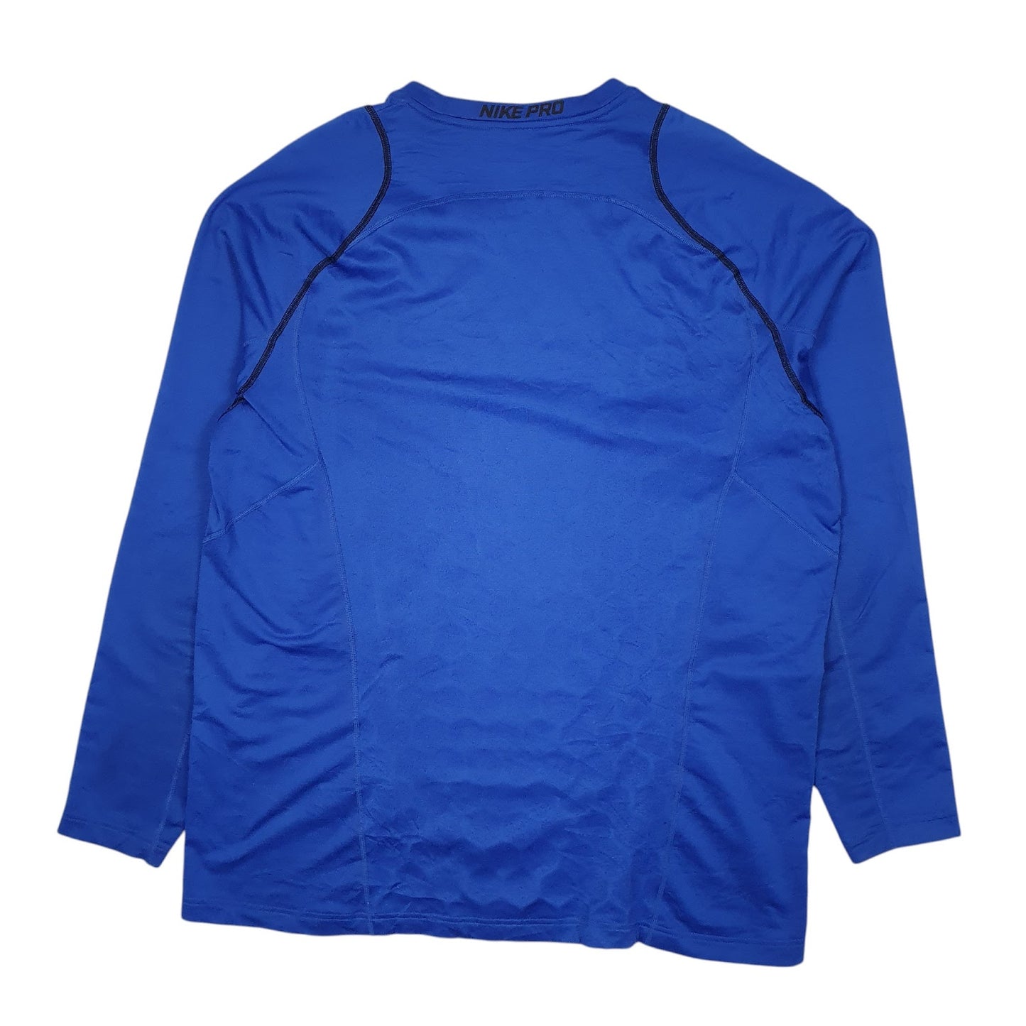 Mens Blue Nike Pro Hyperwarm Baselayer  T Shirt