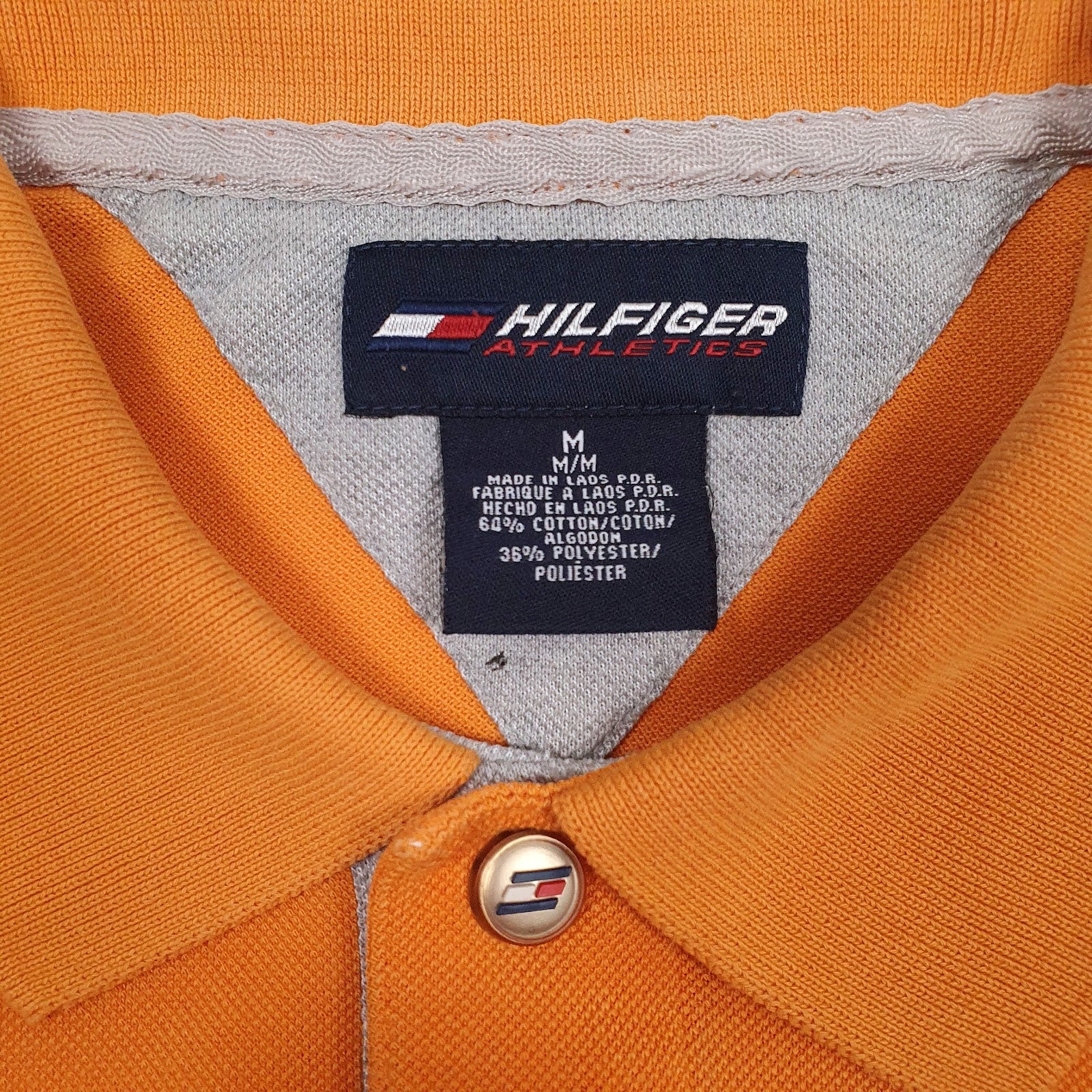 Mens Orange Tommy Hilfiger Athletic  Polo Shirt