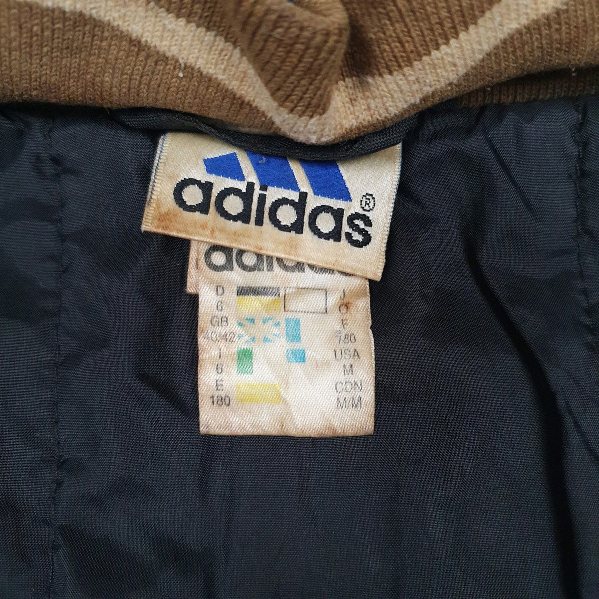 Mens Black Adidas Vintage 90s Oversized  Coat
