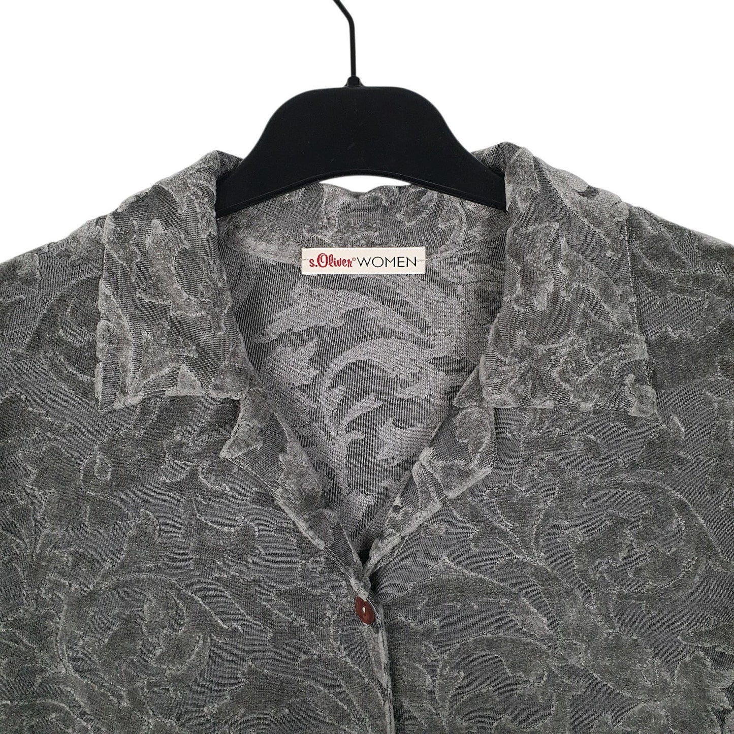 Womens Grey S.Oliver Floral  Shirt