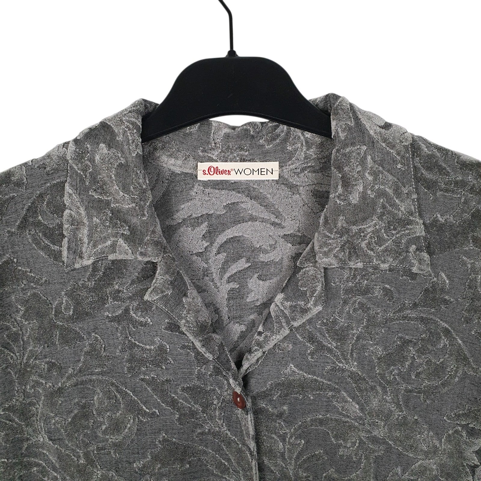 Womens Grey S.Oliver Floral  Shirt