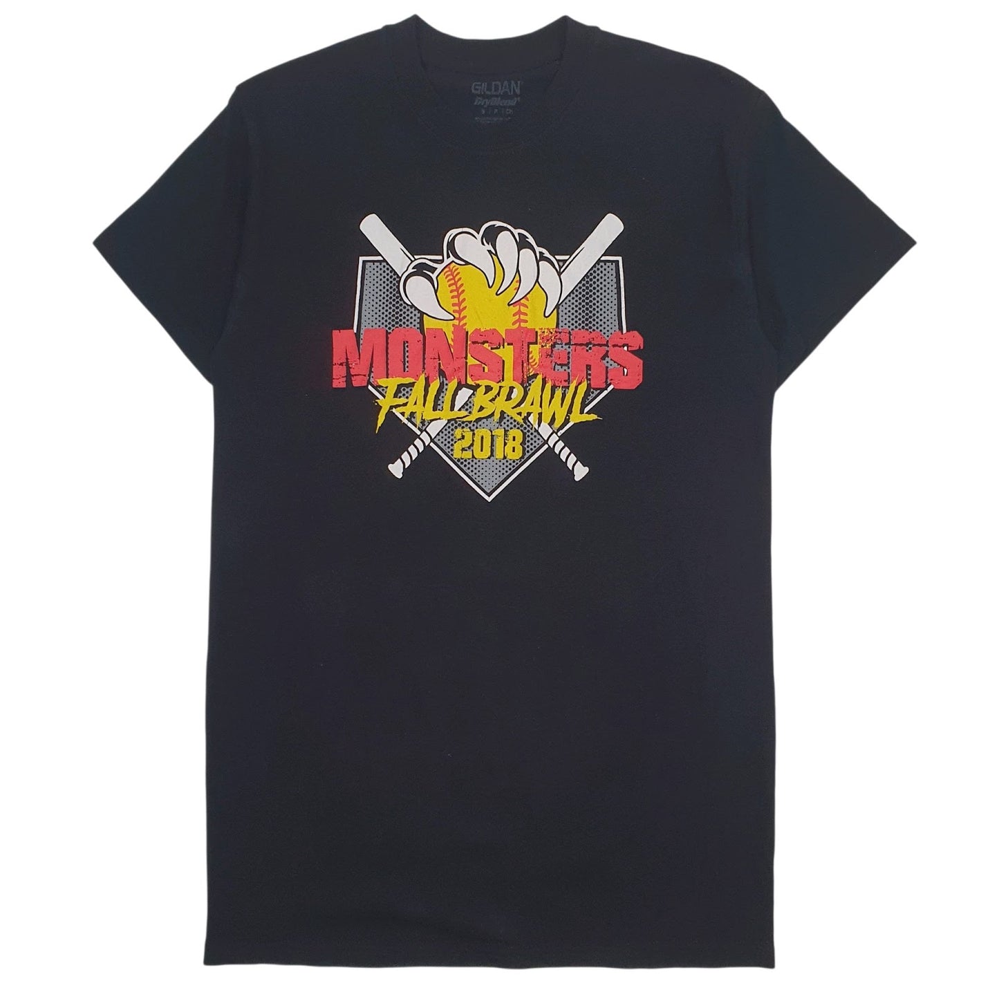 Mens Black Gildan Monsters Fall Brawl Short Sleeve T Shirt