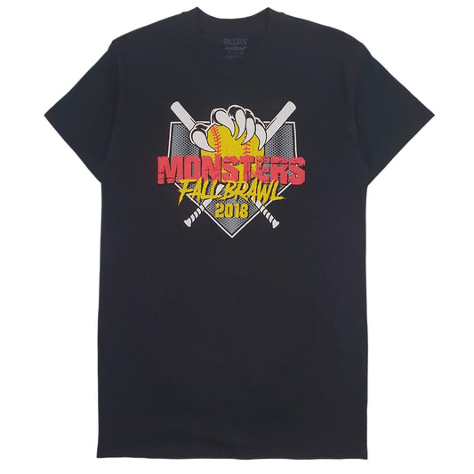 Mens Black Gildan Monsters Fall Brawl Short Sleeve T Shirt