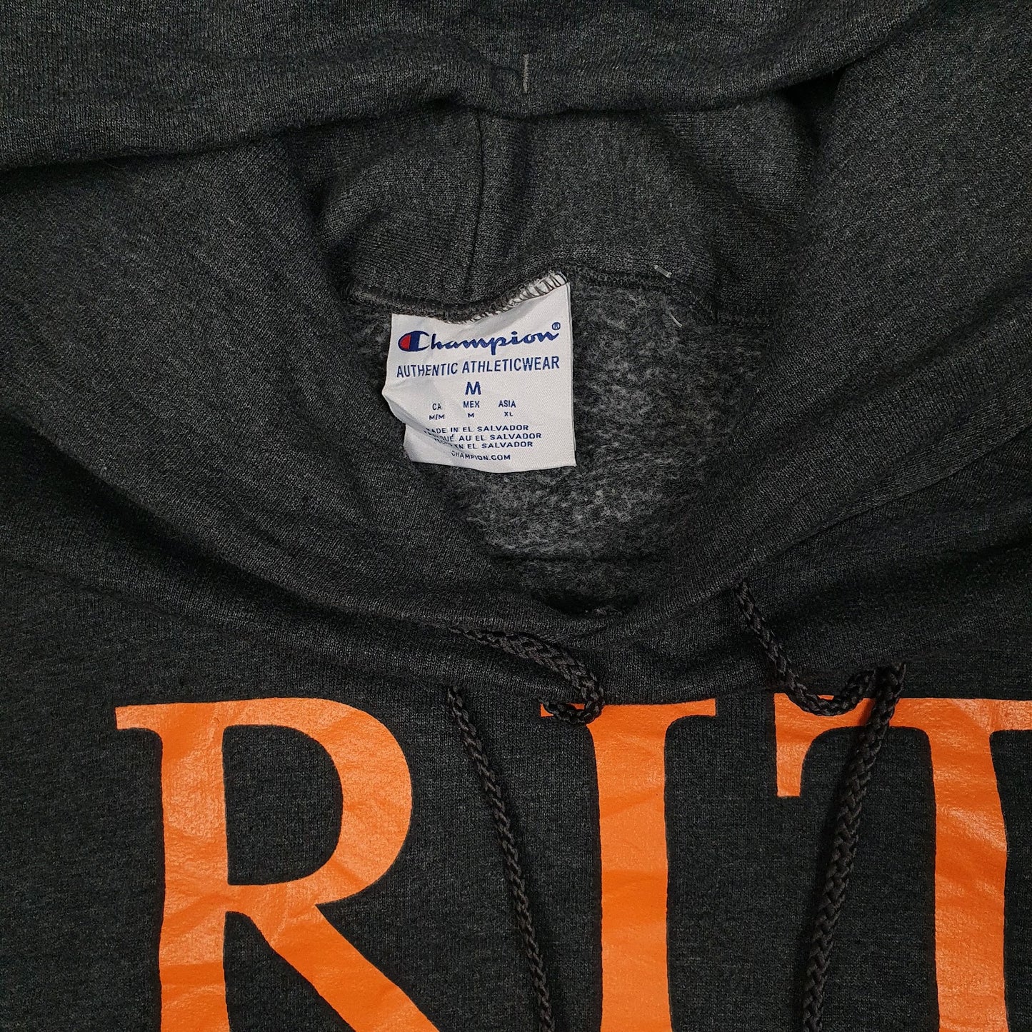 Mens Grey Champion RIT Rochester Insitute of Technology Hoodie Jumper