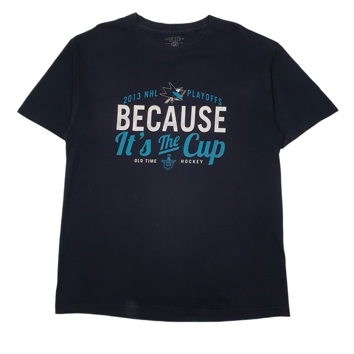 Mens Black NHL 2013 San Jose Sharks Short Sleeve T Shirt