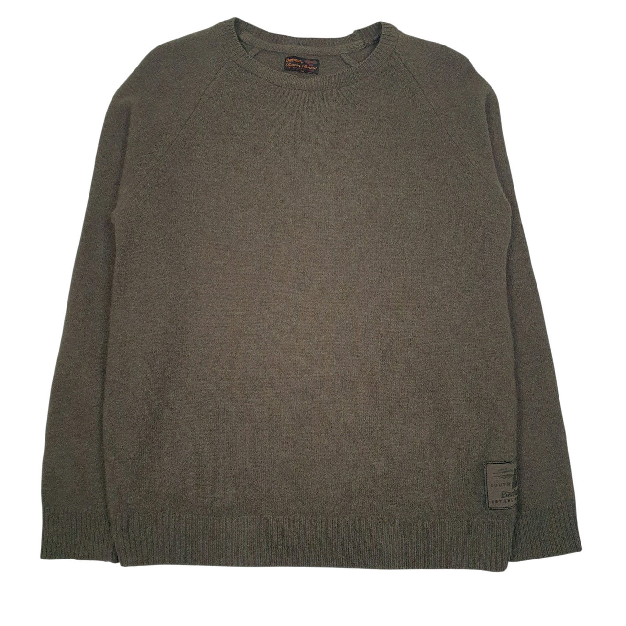 Mens Green Barbour  Crewneck Jumper