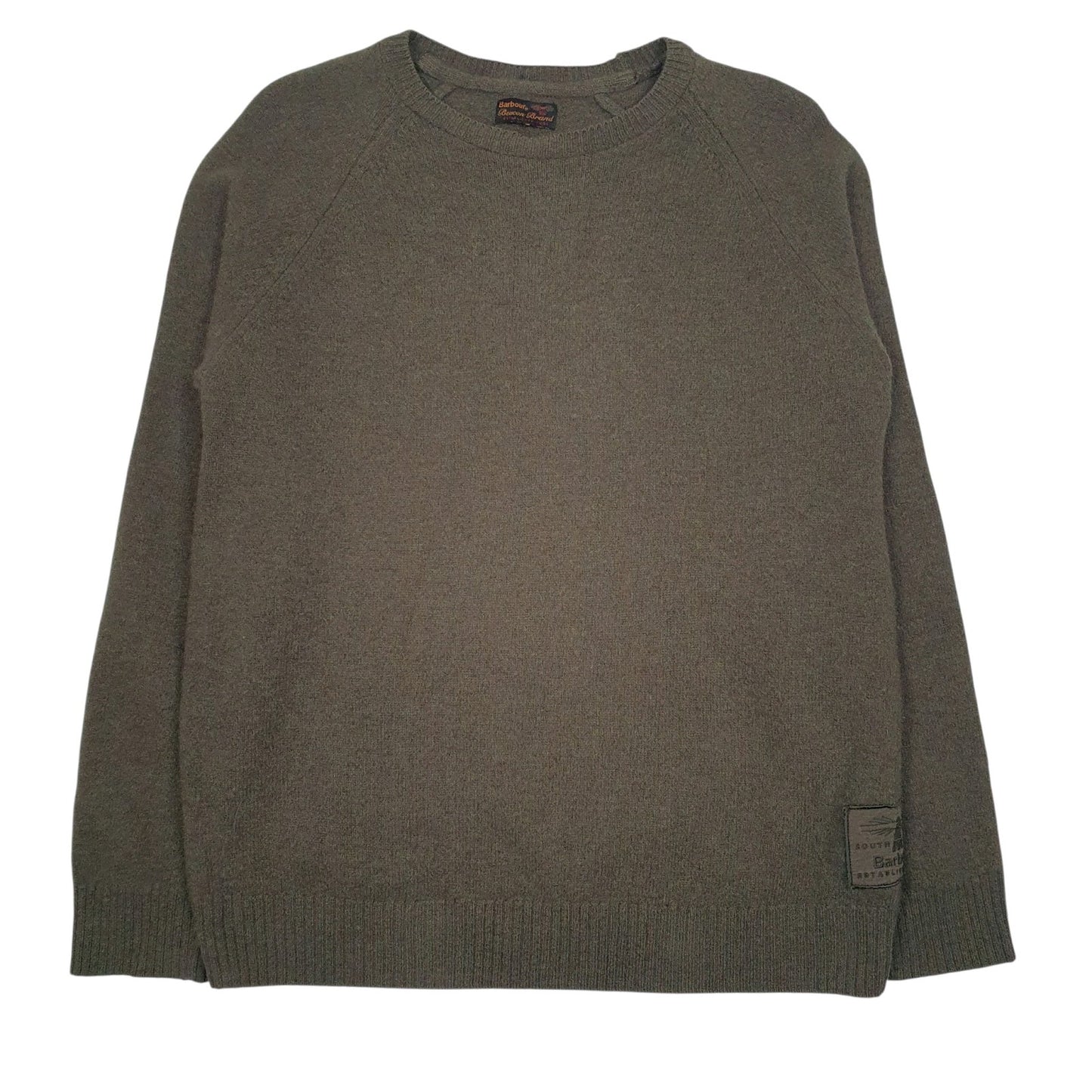 Mens Green Barbour  Crewneck Jumper
