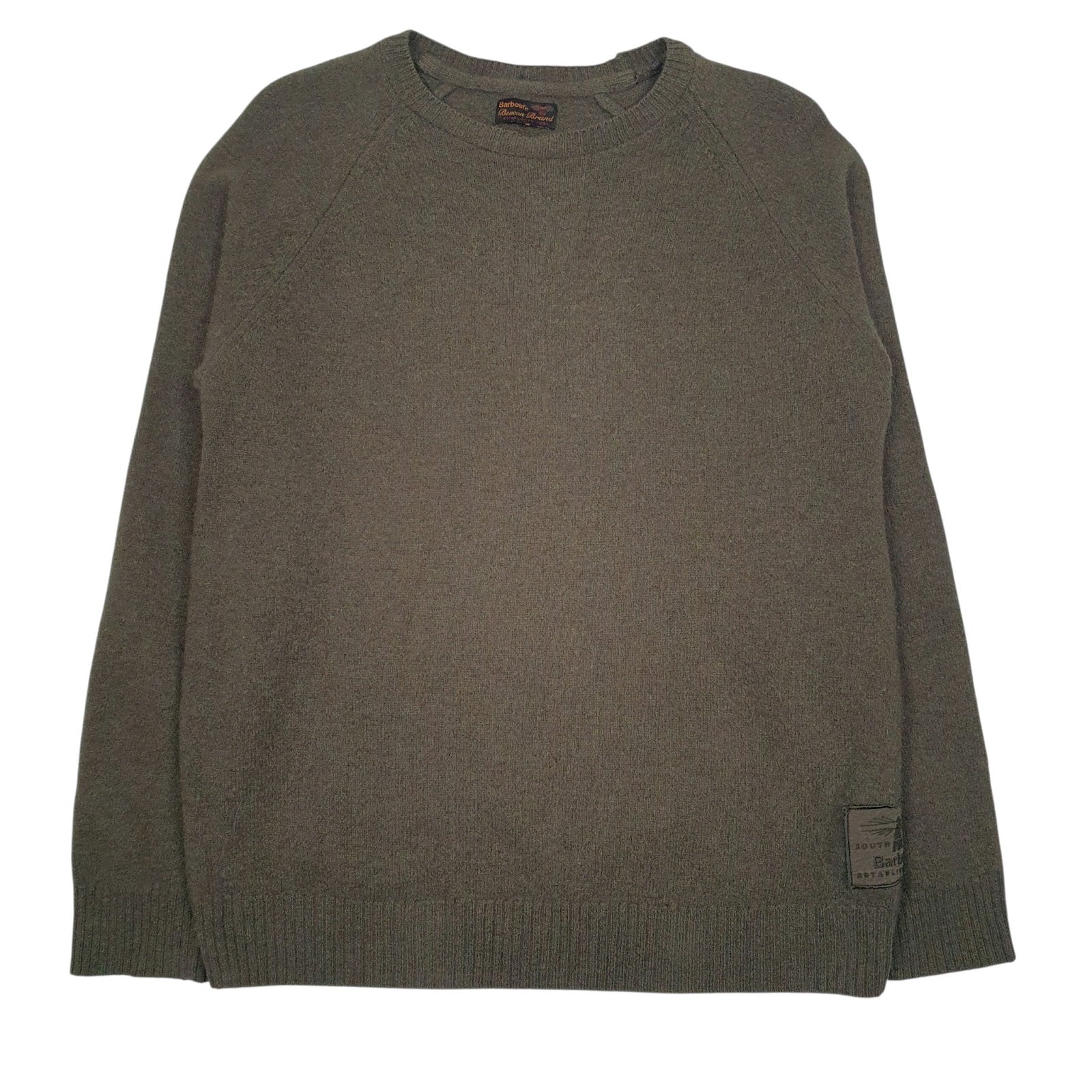 Mens Green Barbour  Crewneck Jumper