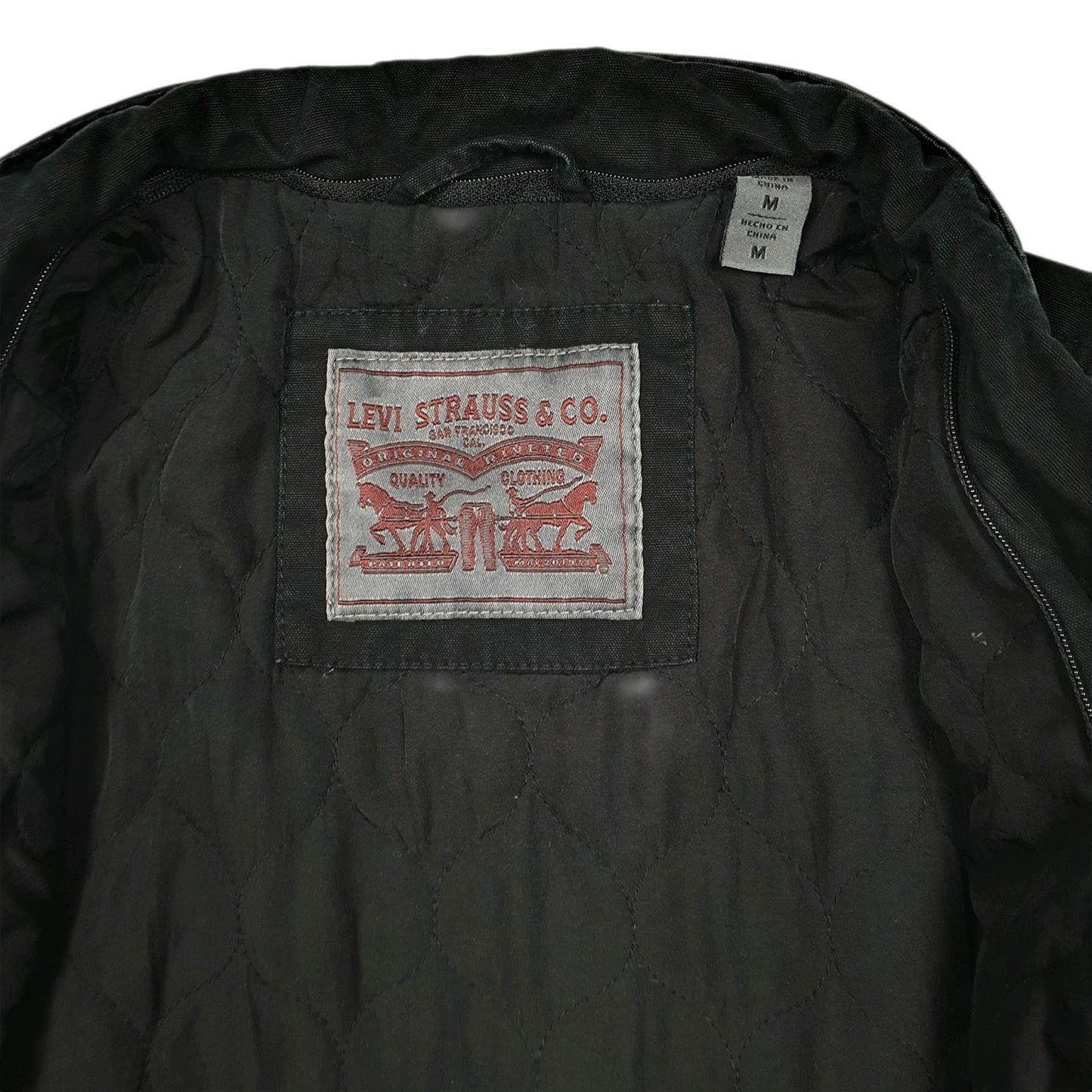 Mens Black Levis Military Bomber Windbreaker  Coat