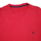 Mens Red Polo Ralph Lauren Thermal Lightweight Crewneck Jumper