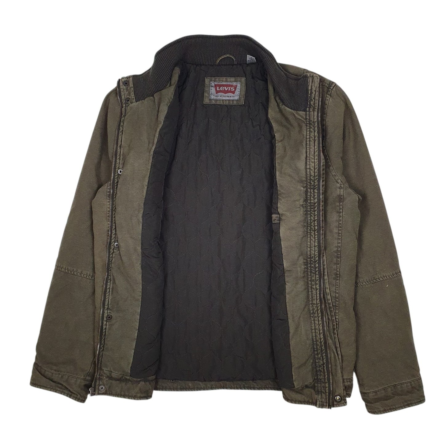 Mens Green Levis Bomber Chore  Coat