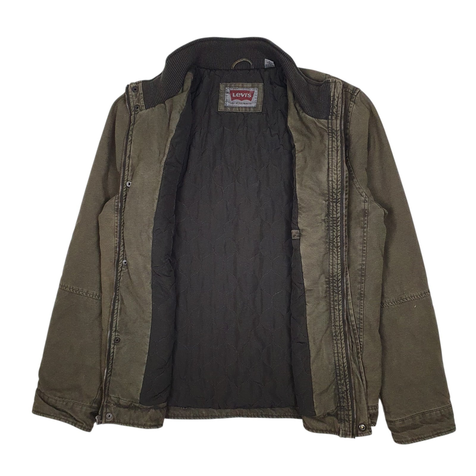 Mens Green Levis Bomber Chore  Coat