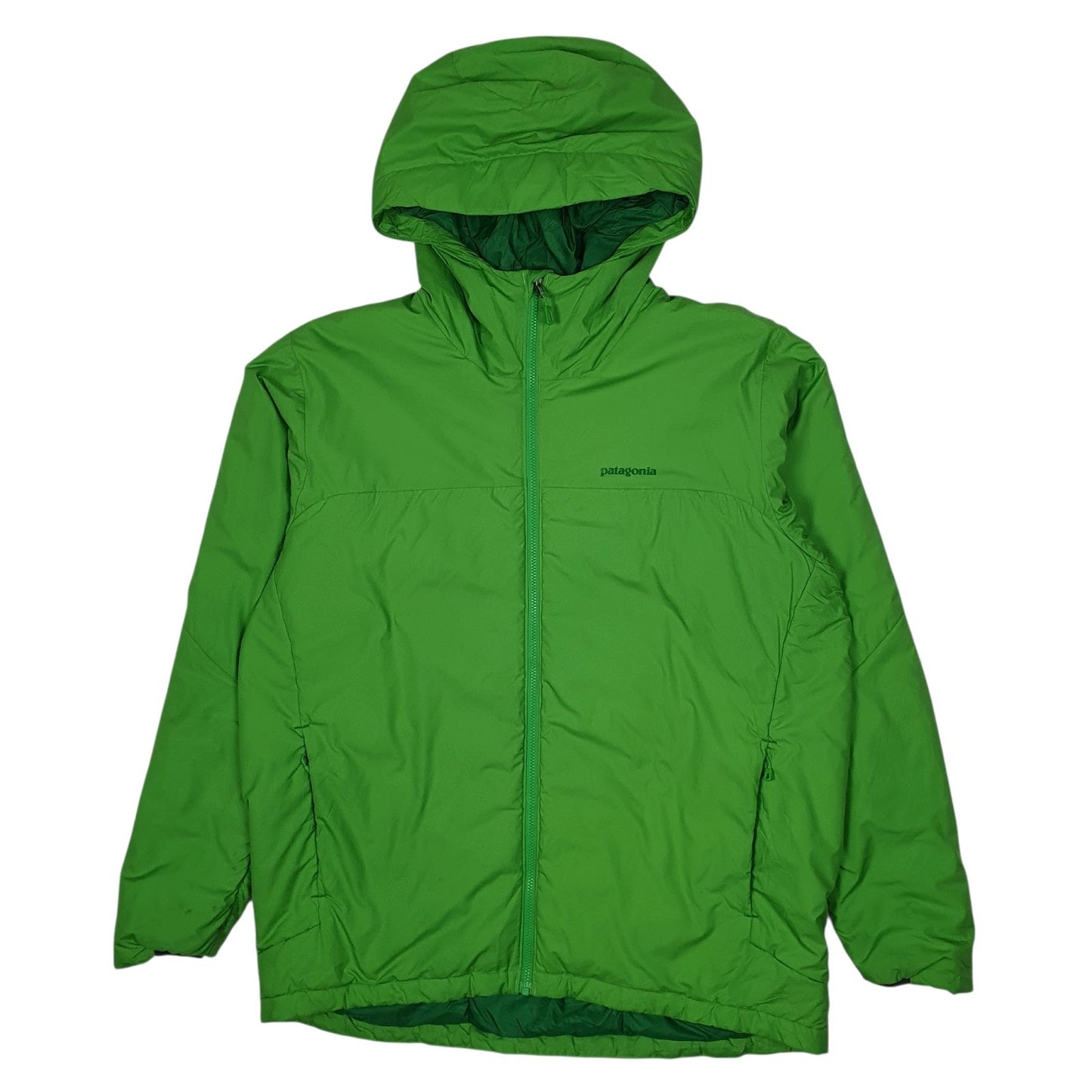 Mens Green Patagonia Primaloft Puffer Hooded  Coat