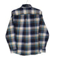 Mens Blue Eddie Bauer Heavyweight Plaid Flannel  Shirt