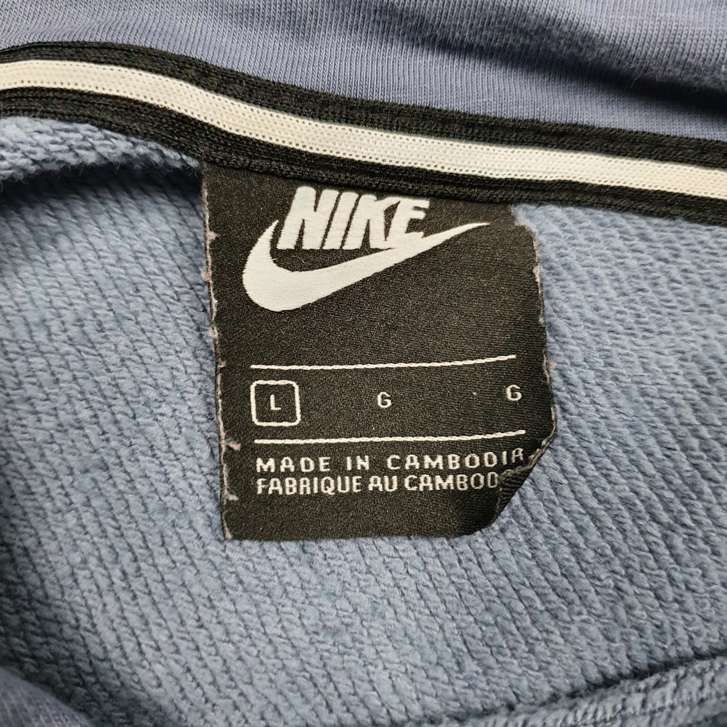 Mens Blue Nike Spellout Hoodie Jumper