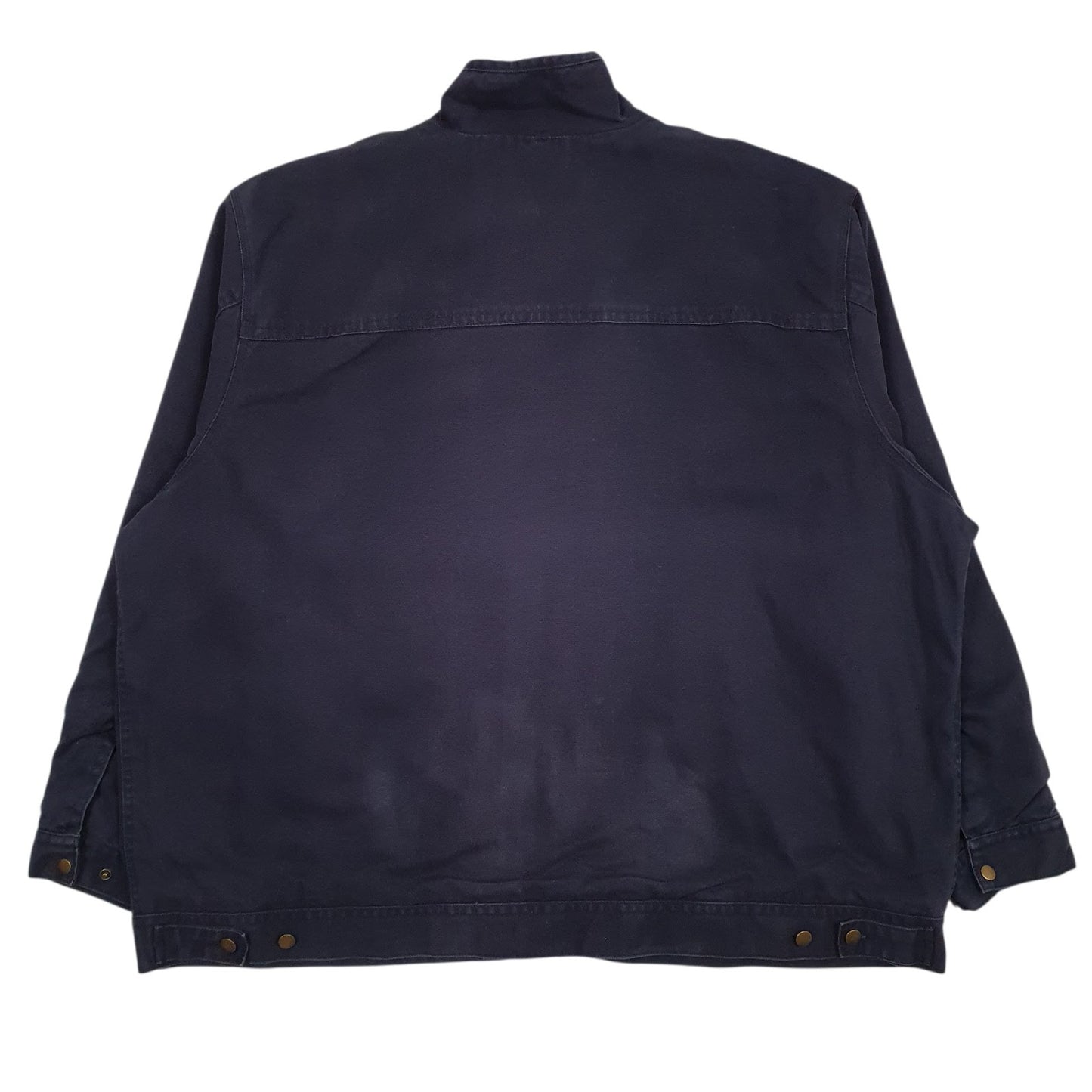 Mens Navy Corner Stone Padded Blanket Lined Crewneck Coat