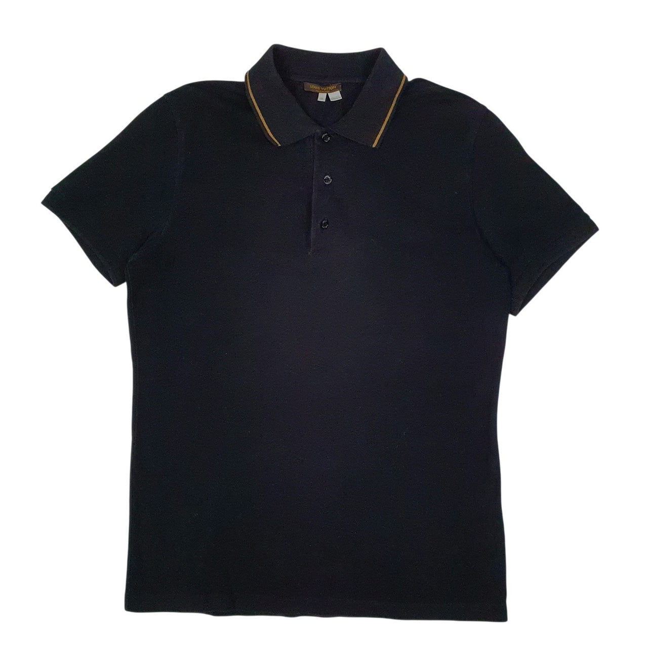 Mens Black Louis Vuitton  Short Sleeve Polo Shirt