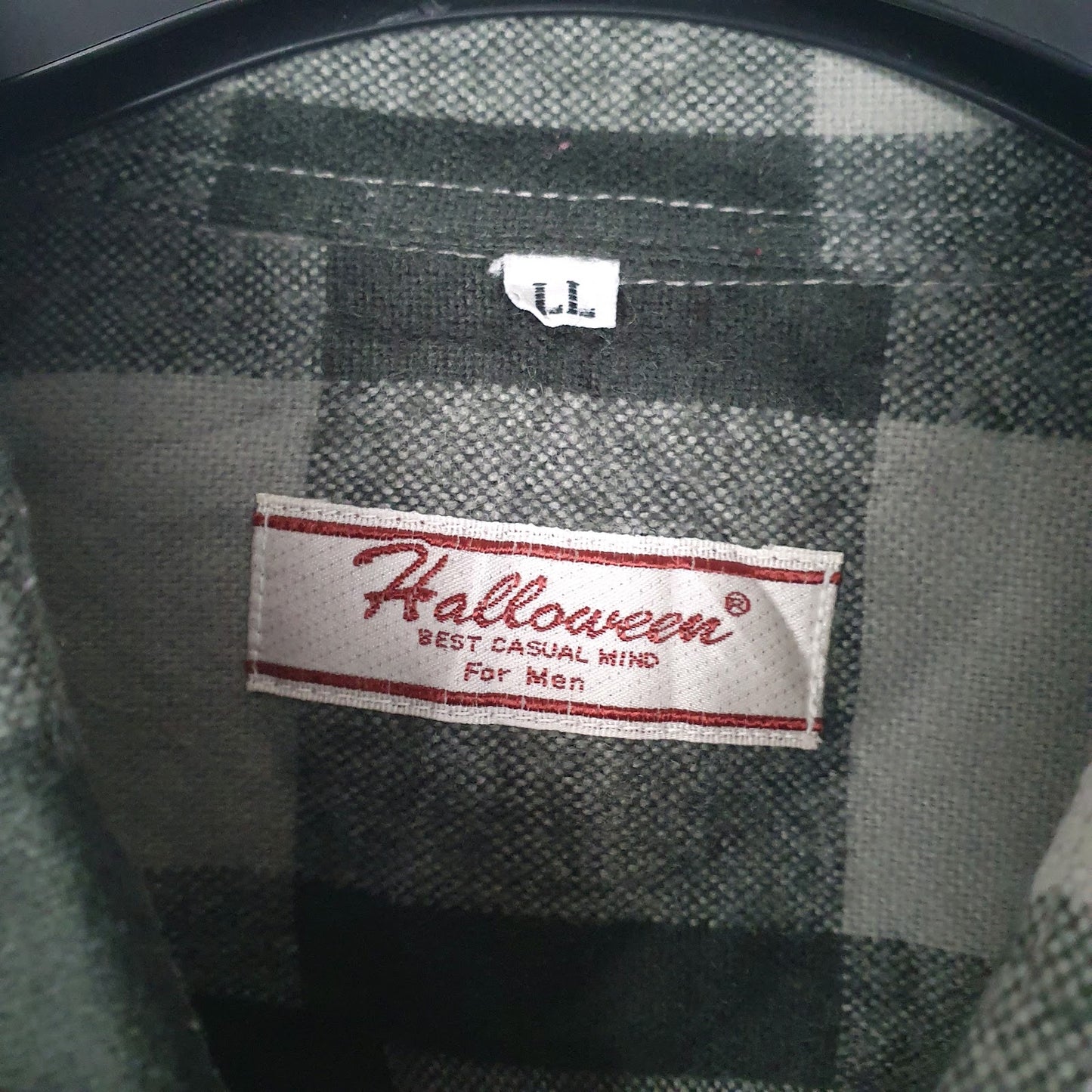 Mens Grey Halloween Flannel  Shirt
