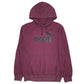 Mens Burgundy Puma Spellout Hoodie Jumper