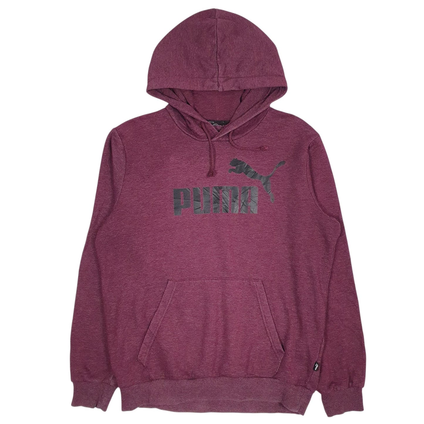 Mens Burgundy Puma Spellout Hoodie Jumper