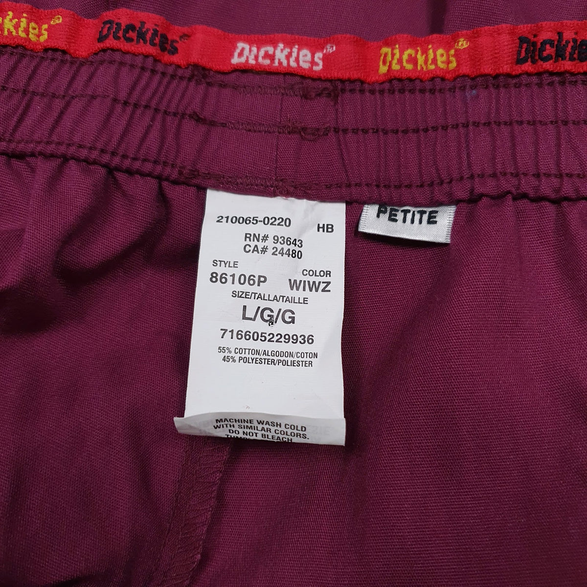 Womens Burgundy Dickies Vintage Cargo  Trousers