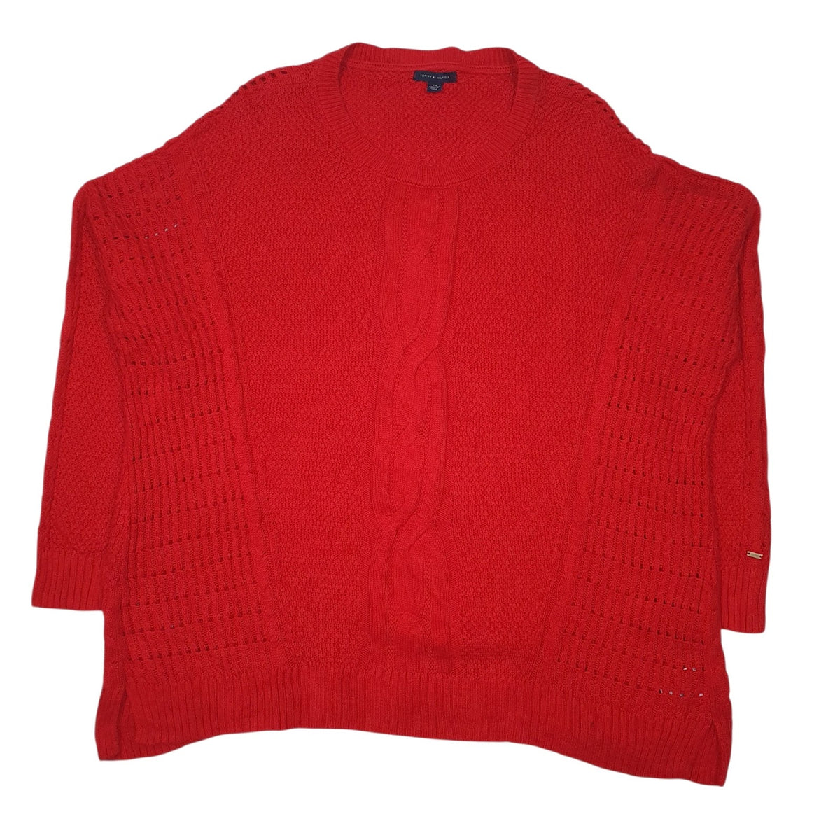 Mens Red Tommy Hilfiger Knit Crewneck Jumper