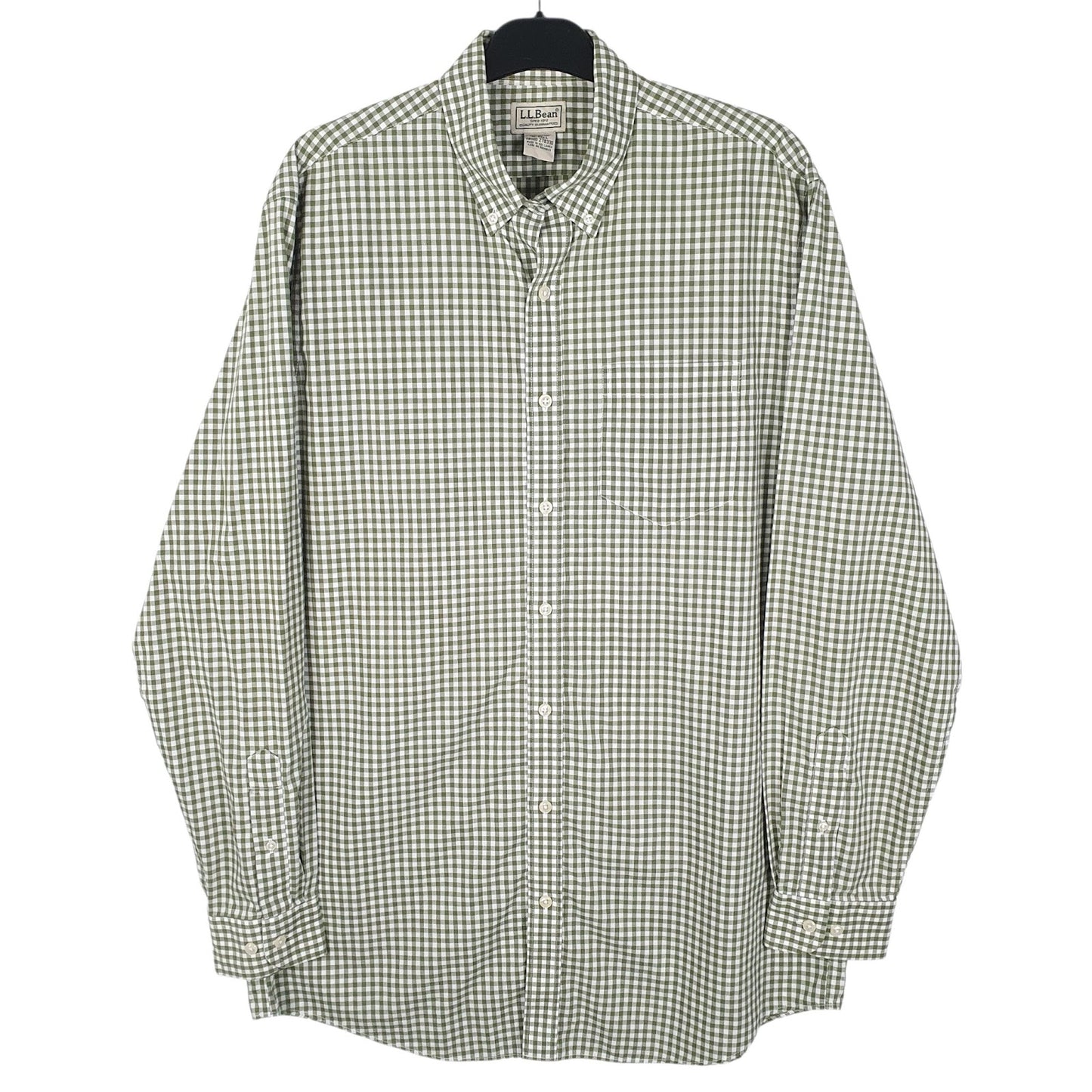 Mens Green L.L.Bean  Long Sleeve Shirt