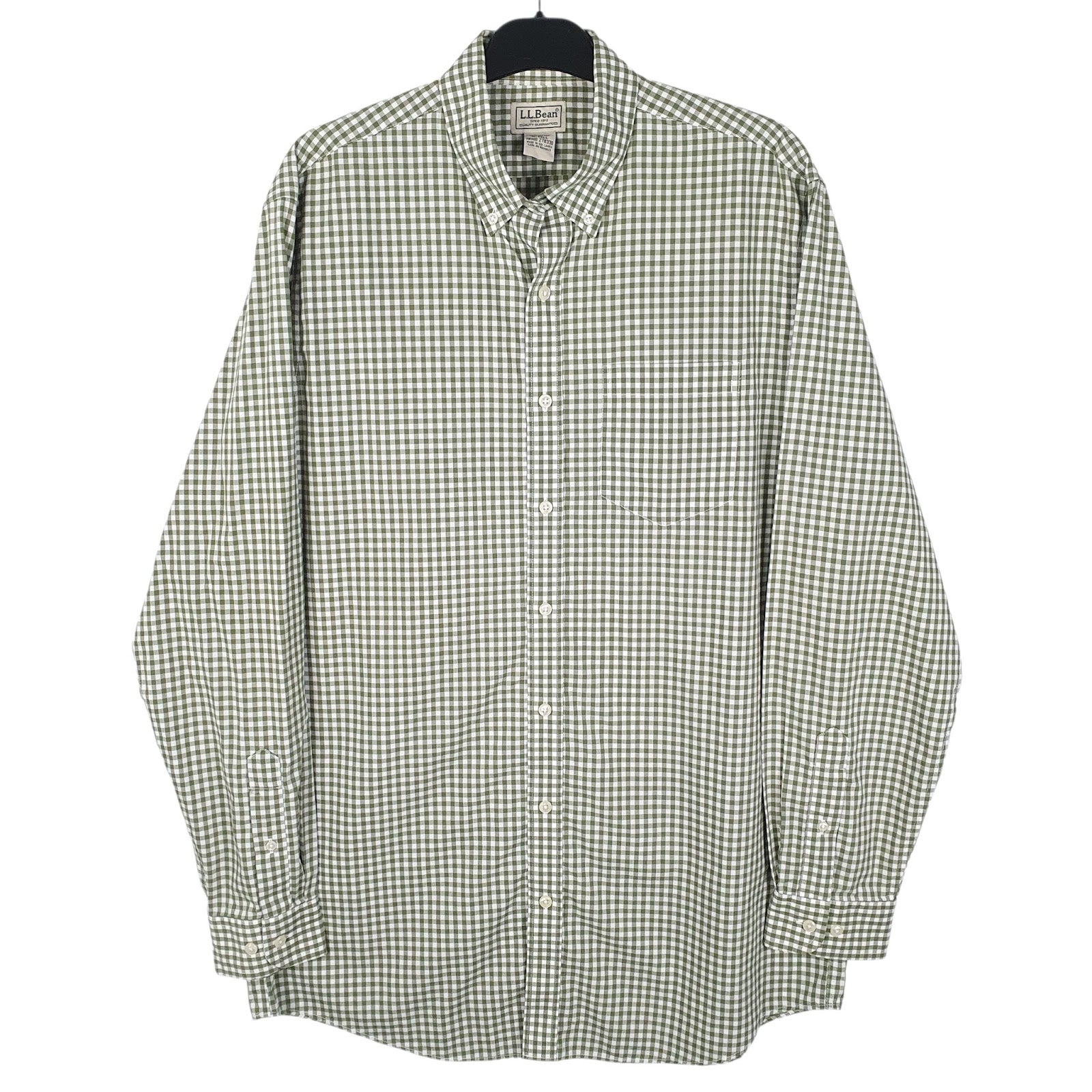 Mens Green L.L.Bean  Long Sleeve Shirt