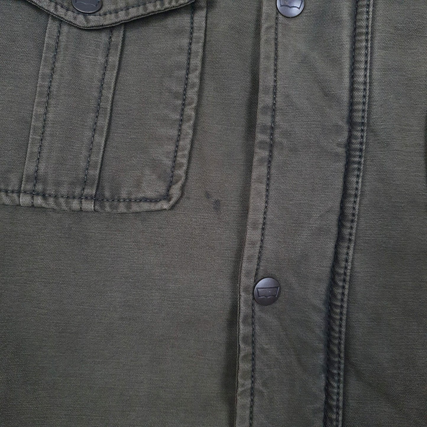 Mens Brown Levis Bomber Military Windbreaker Padded  Coat