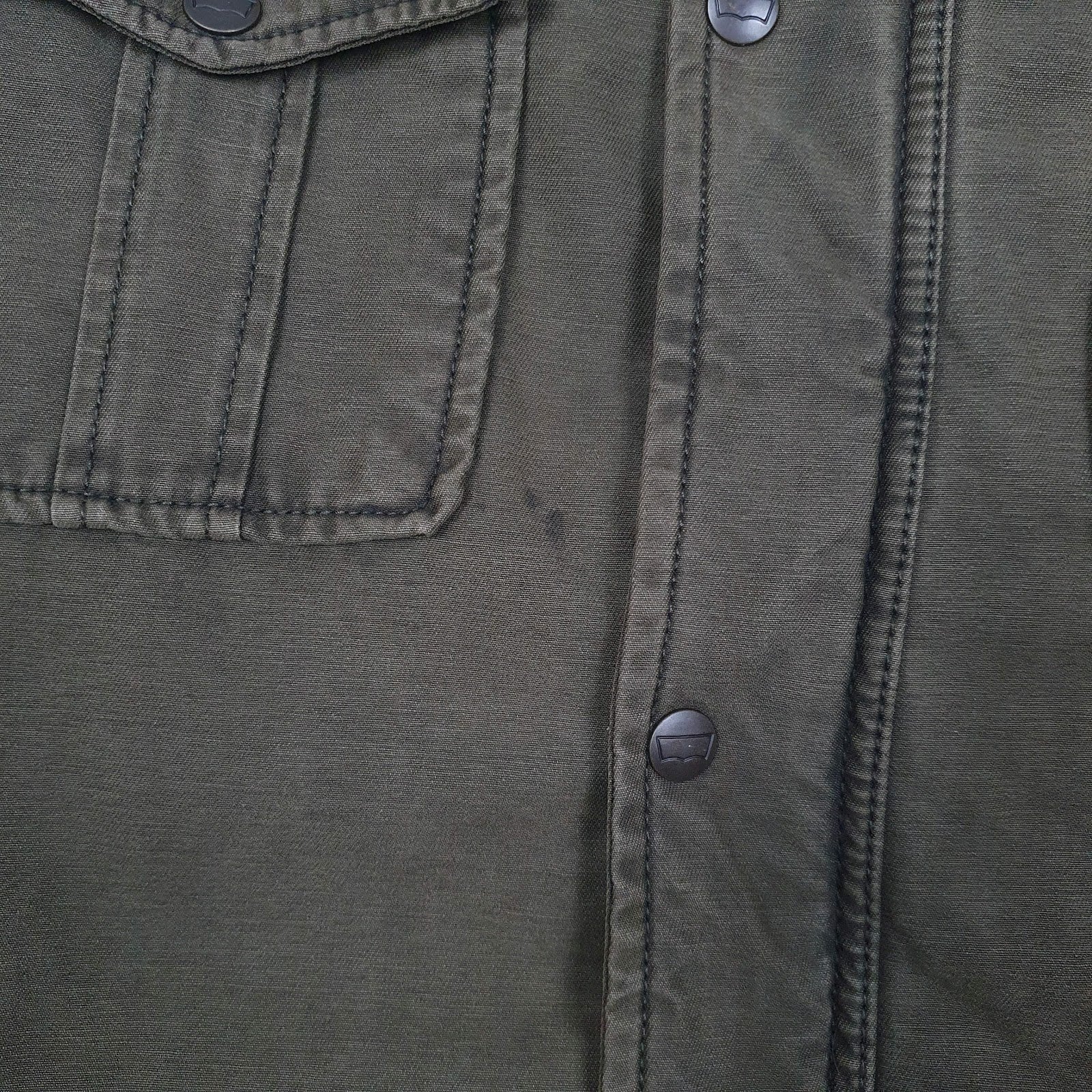 Mens Brown Levis Bomber Military Windbreaker Padded  Coat