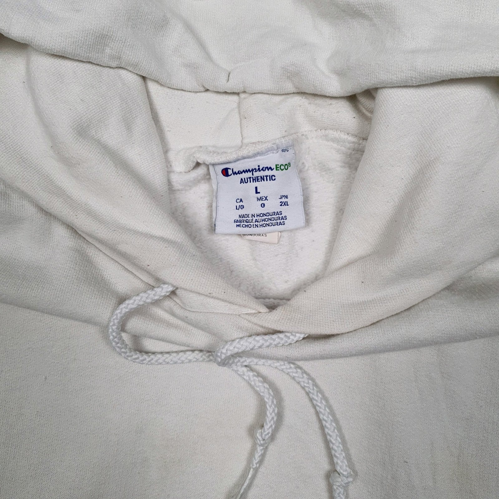Mens White Champion  Hoodie Jumper