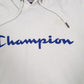Mens White Champion Spellout Hoodie Jumper