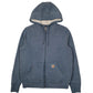 Womens Blue Carhartt Hoodie Sherpa Lined Full Zip Jumper