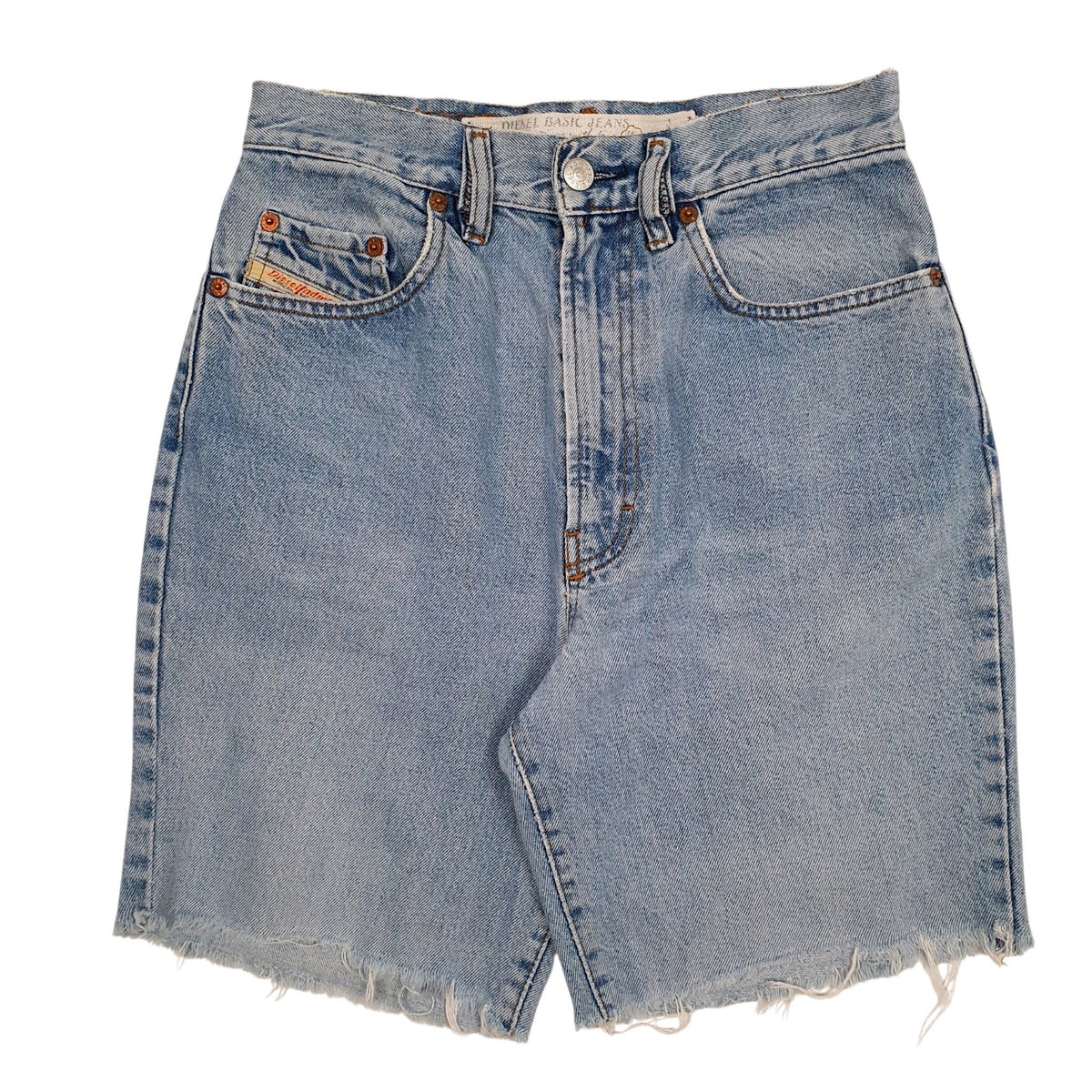 Mens Blue Diesel Cut Off Denim Shorts