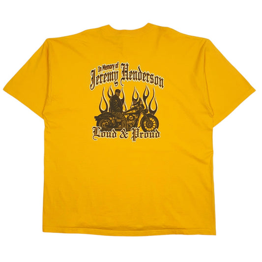 Mens Yellow Fruit Of The Loom   T Shirt