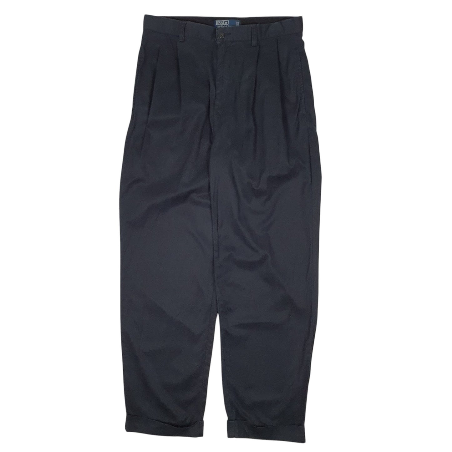 Mens Navy Polo Ralph Lauren Hammond Pant Double Pleated Chino Trousers