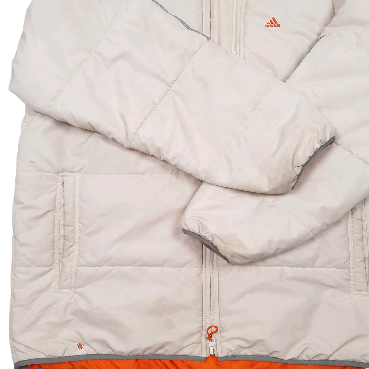 Mens Cream Adidas Vintage  Coat