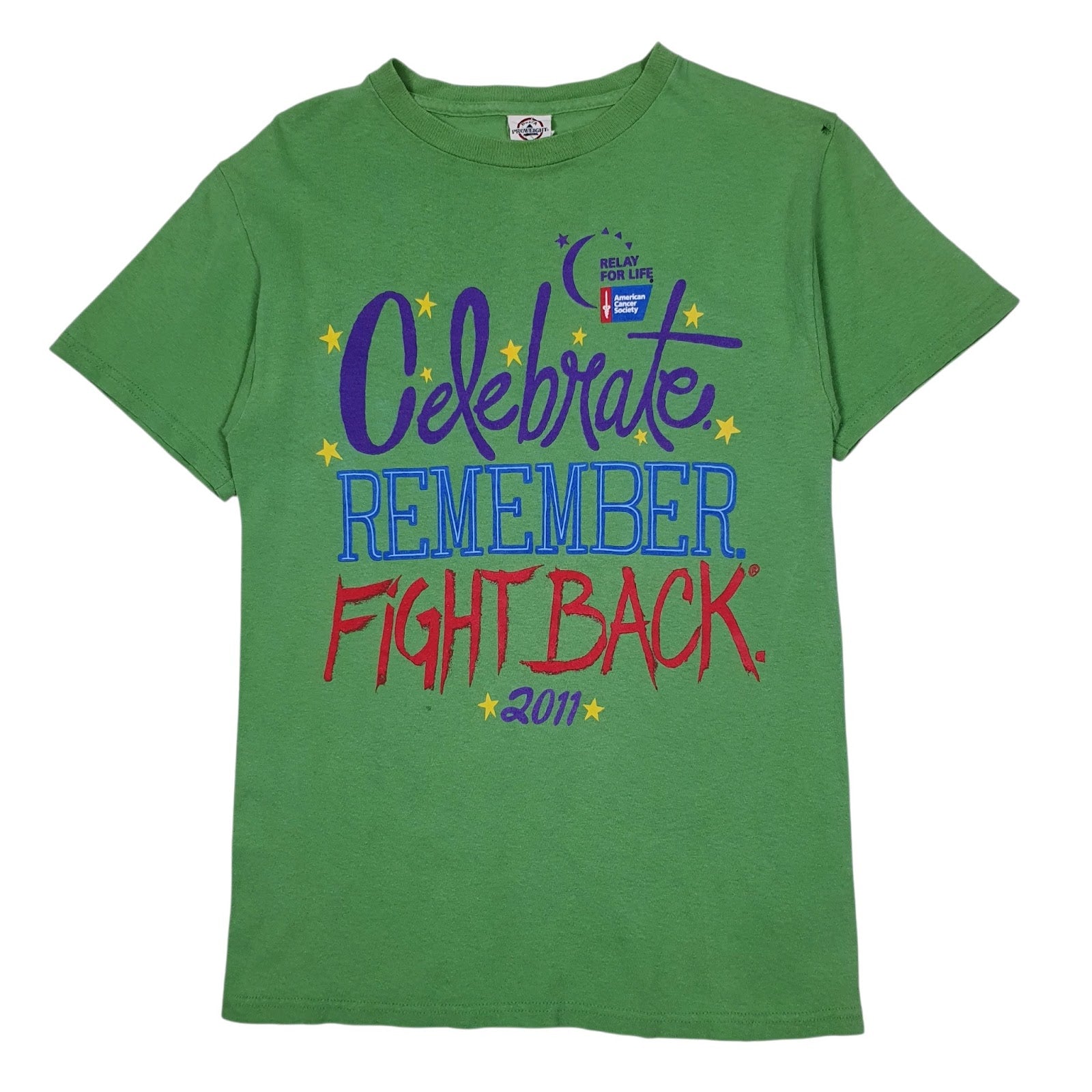Mens Green Delta American Cancer Society Short Sleeve T Shirt
