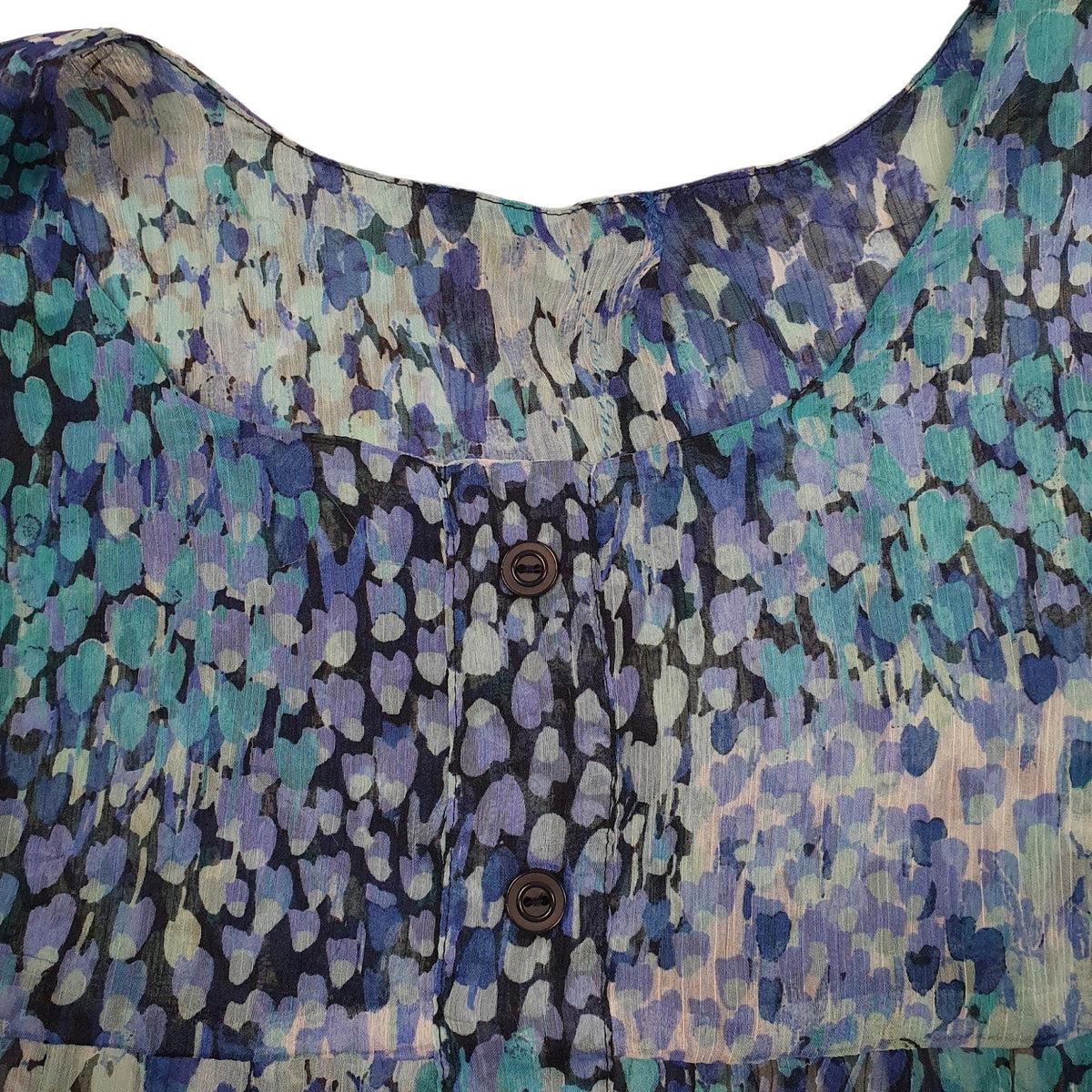 Womens Blue Unbranded Button Blouse Top  T Shirt