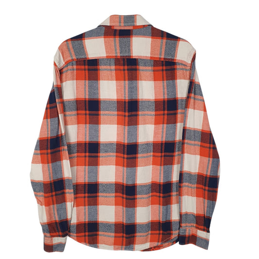 Mens Orange American Eagle Flannel  Shirt