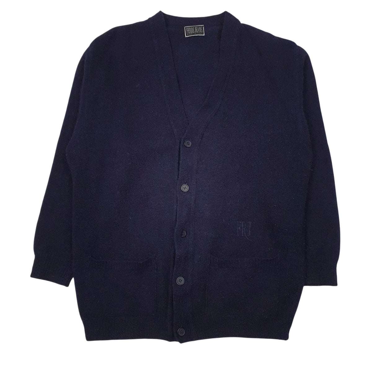 Mens Navy Ferre Jeans  Cardigan Jumper