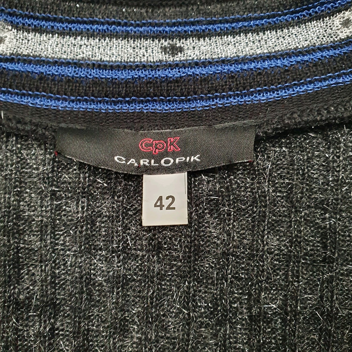 Womens Grey CarlOpic Knit Crewneck Jumper