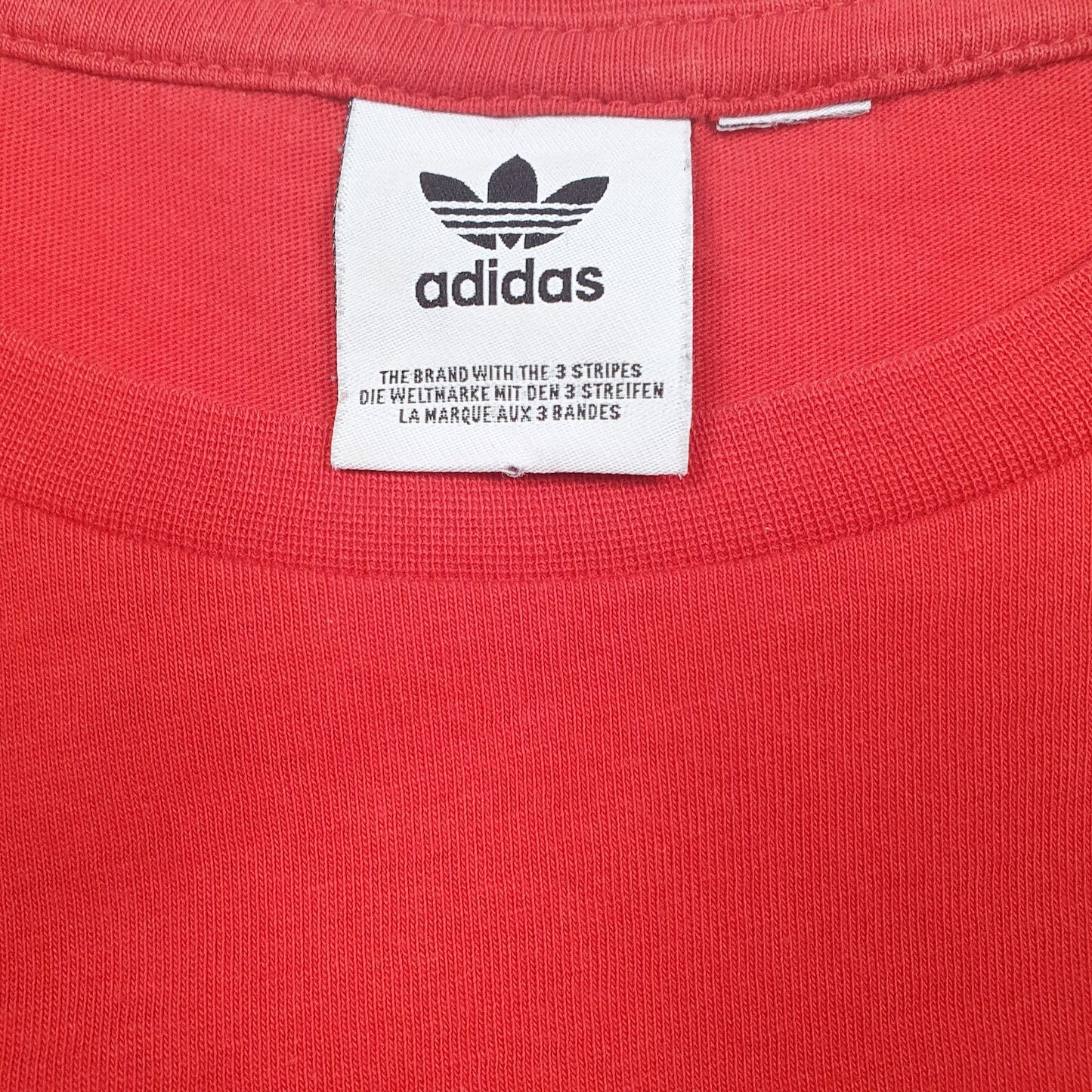 Mens Red Adidas   T Shirt