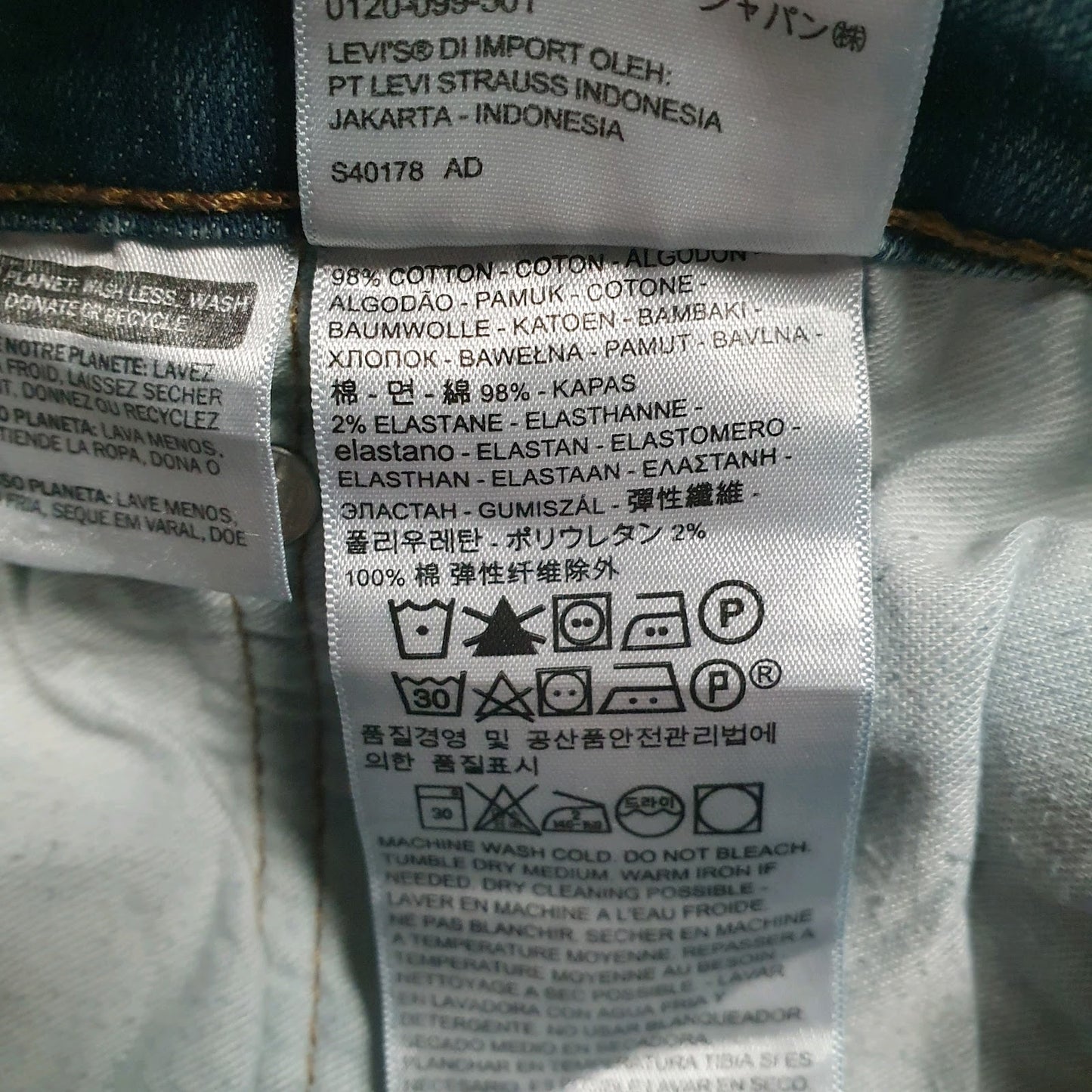 Mens Blue Levis  Hoodie Jeans