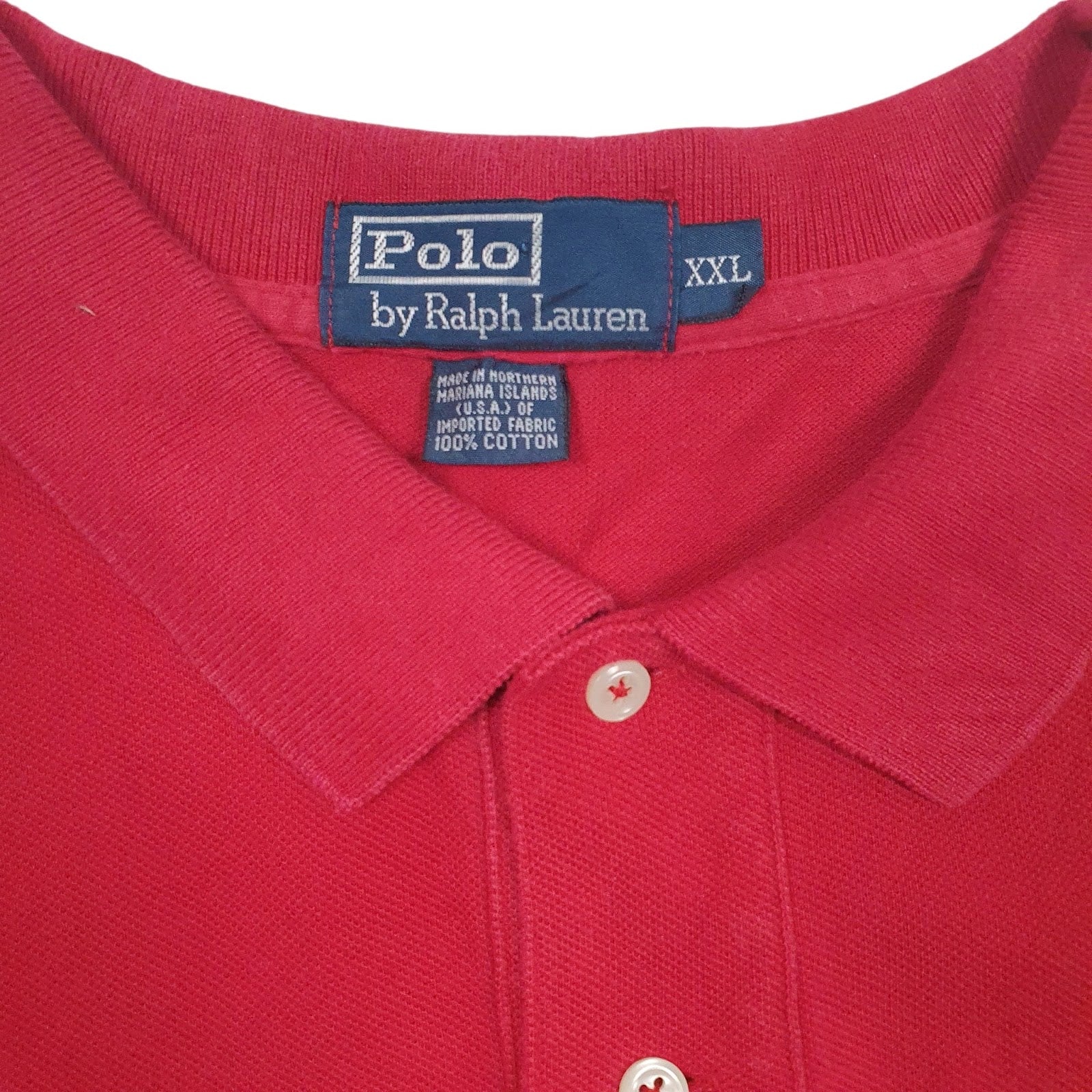 Mens Red Polo Ralph Lauren Vintage 90s  Polo Shirt