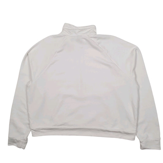 Womens White Puma  Quarter Zip Jumper
